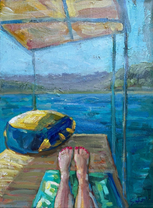 Sunning in the Shade by artist Sue Sakahara